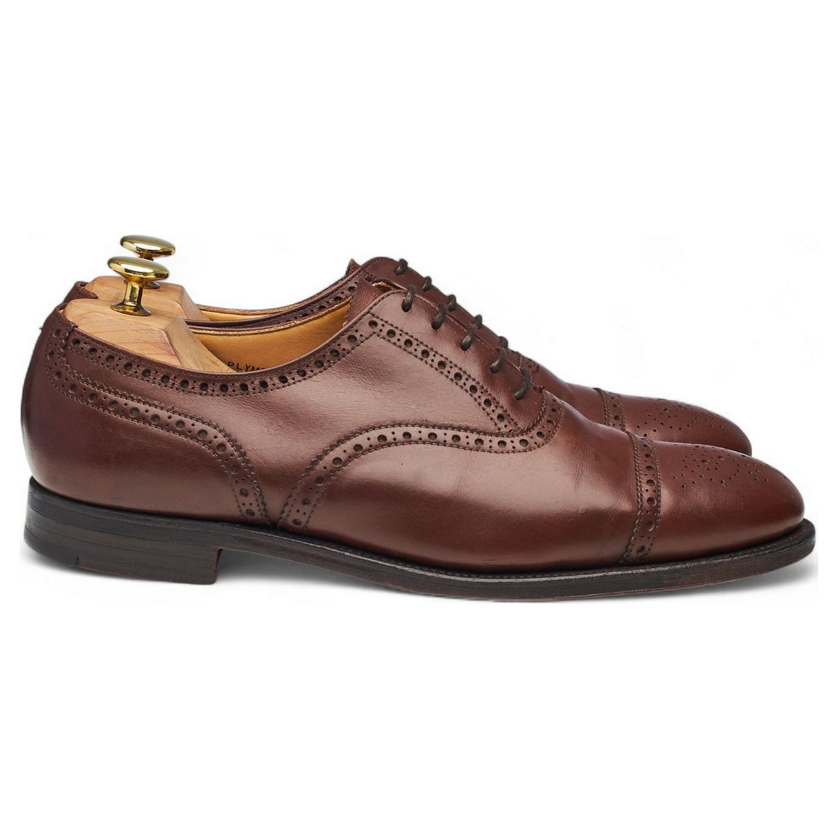 'Plymouth' Brown Leather Oxford Brogues UK 8 F
