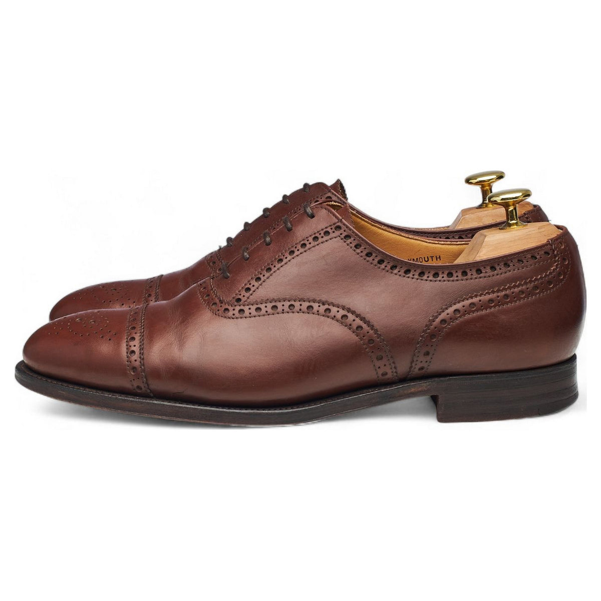 'Plymouth' Brown Leather Oxford Brogues UK 8 F