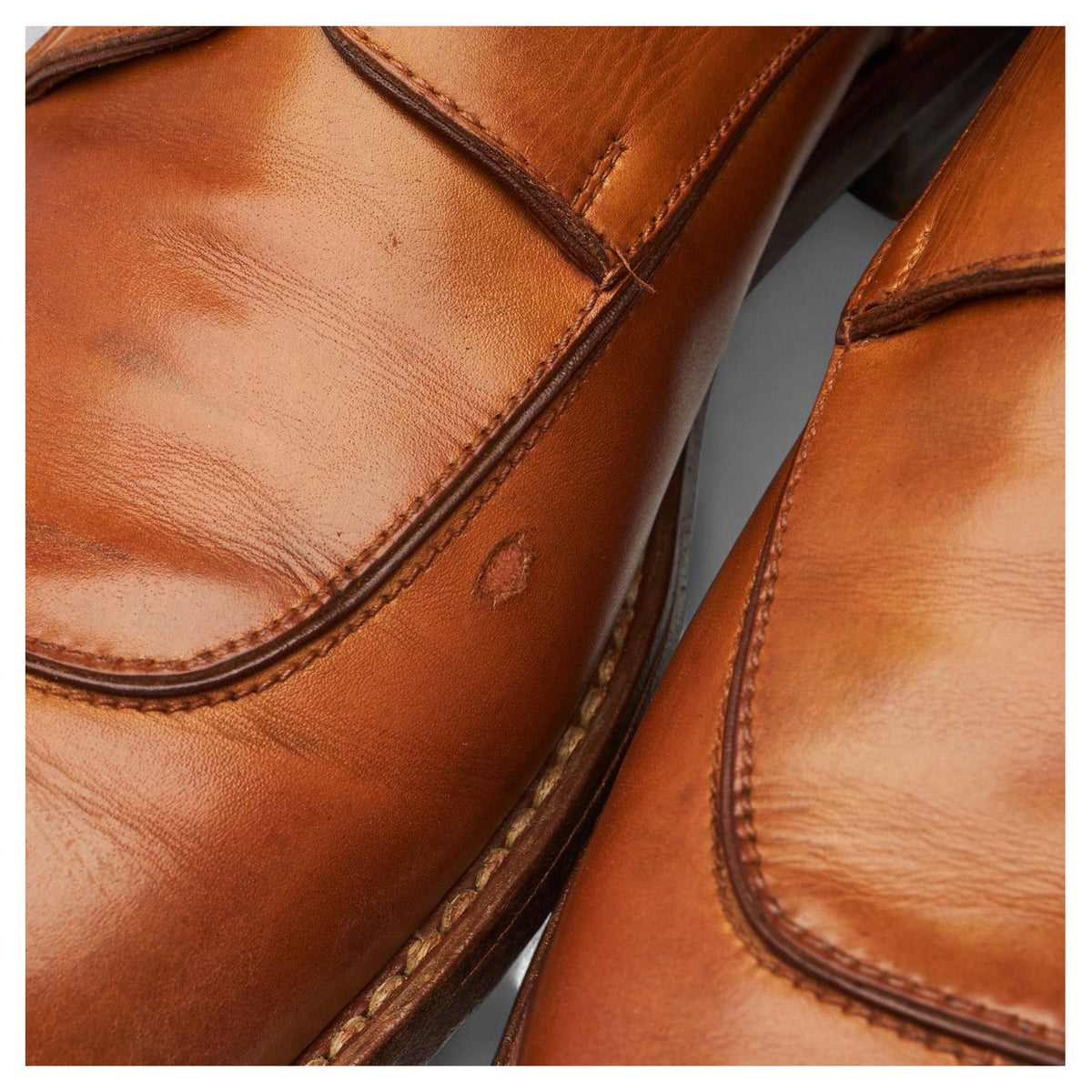 Wayne Edwards Tan Brown Leather Split Toe Derby UK 10 US 10.5