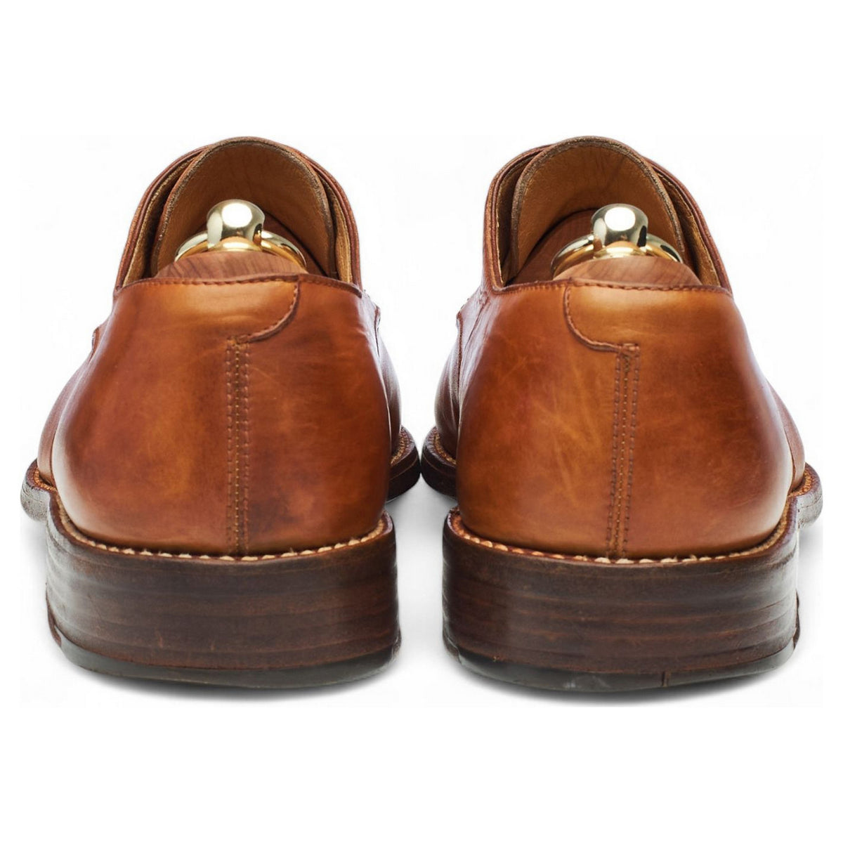 Wayne Edwards Tan Brown Leather Split Toe Derby UK 10 US 10.5
