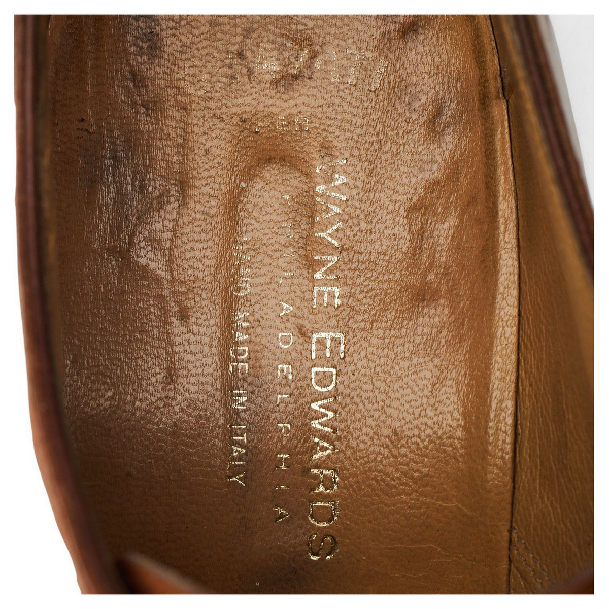 Wayne Edwards Tan Brown Leather Split Toe Derby UK 10 US 10.5