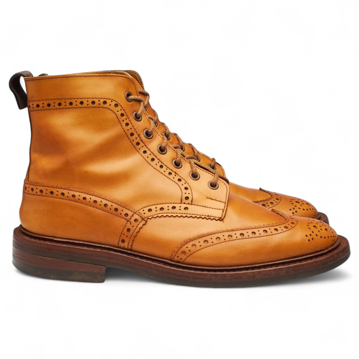 'Stow' Tan Brown Leather Boots UK 9