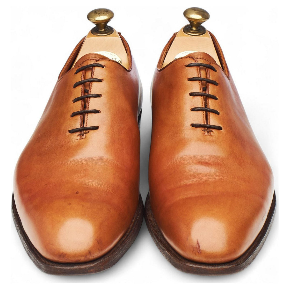 'Hanover' Tan Brown Leather Wholecut Oxford UK 9.5 E