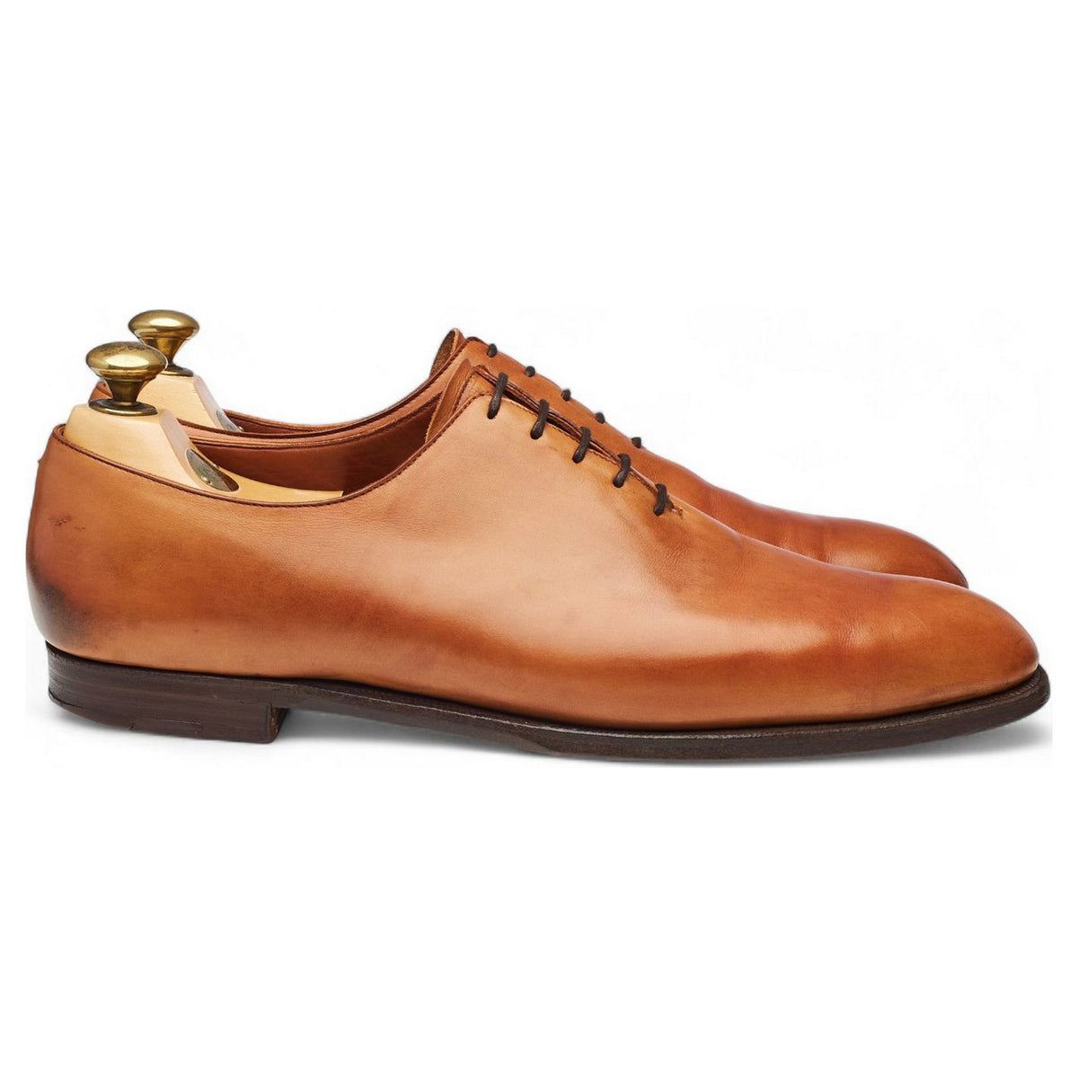 'Hanover' Tan Brown Leather Wholecut Oxford UK 9.5 E