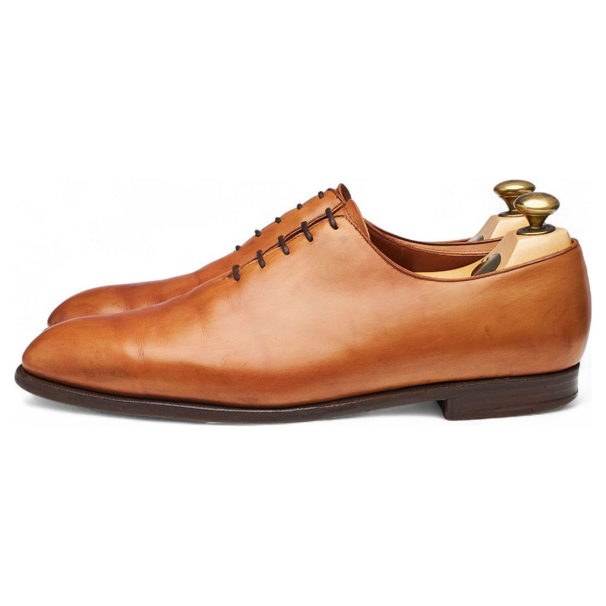 'Hanover' Tan Brown Leather Wholecut Oxford UK 9.5 E