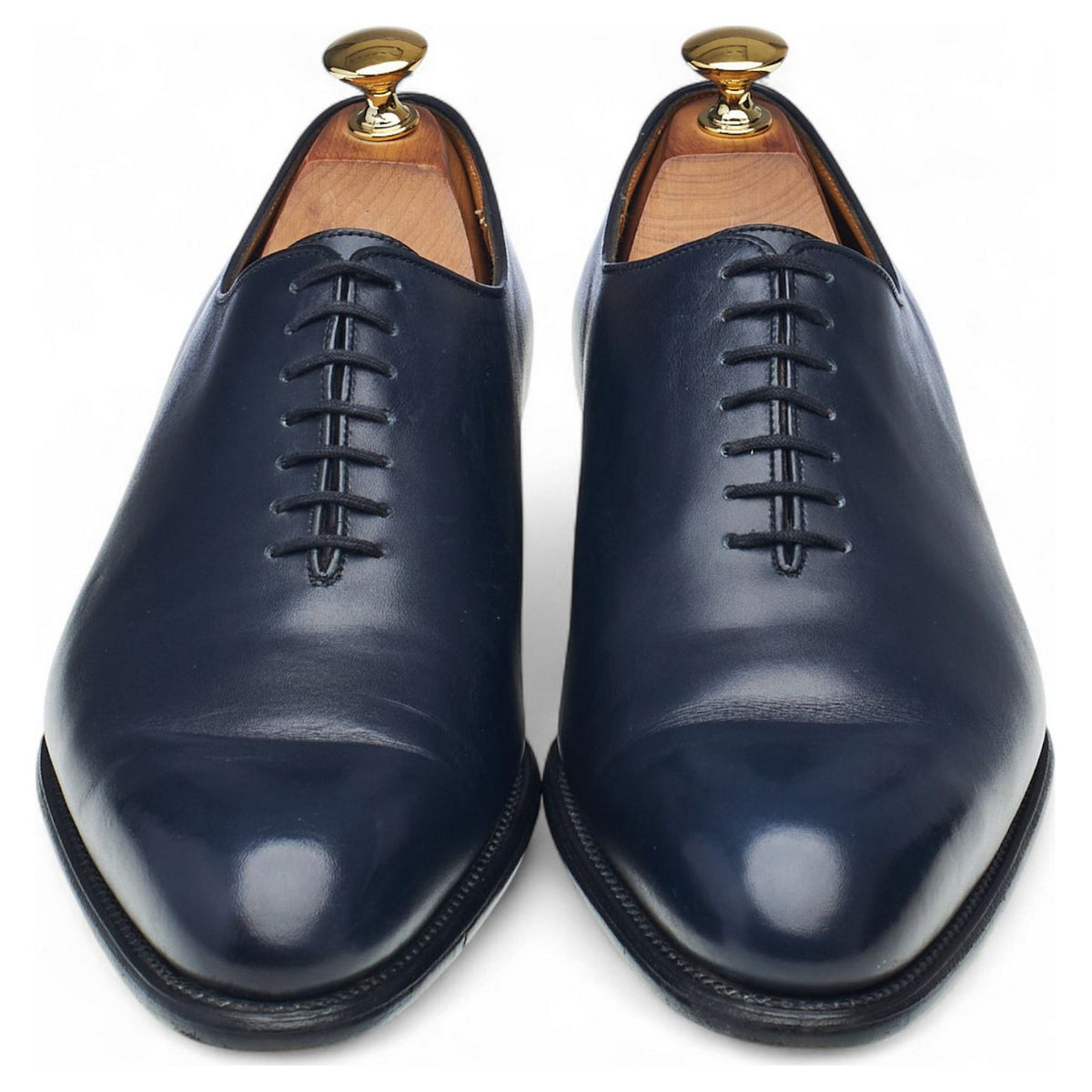 '402 Flore' Navy Blue Leather Wholecut Oxford 6.5 E UK 7