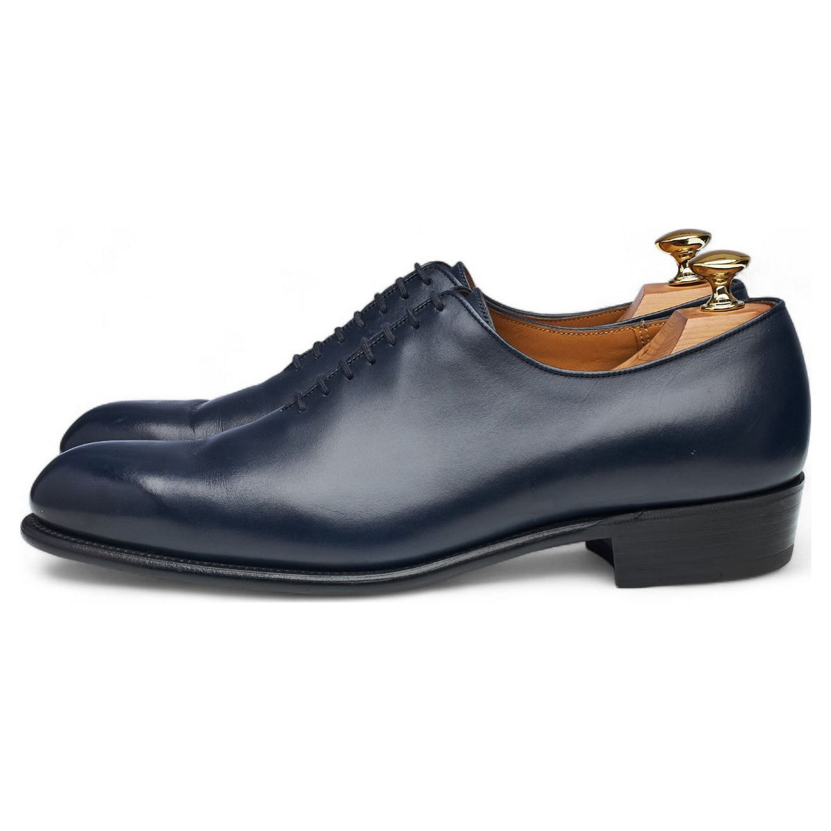 '402 Flore' Navy Blue Leather Wholecut Oxford 6.5 E UK 7