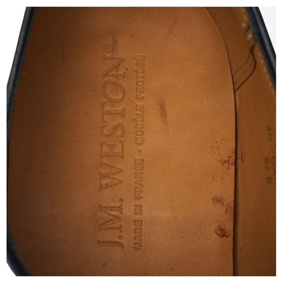 '402 Flore' Navy Blue Leather Wholecut Oxford 6.5 E UK 7