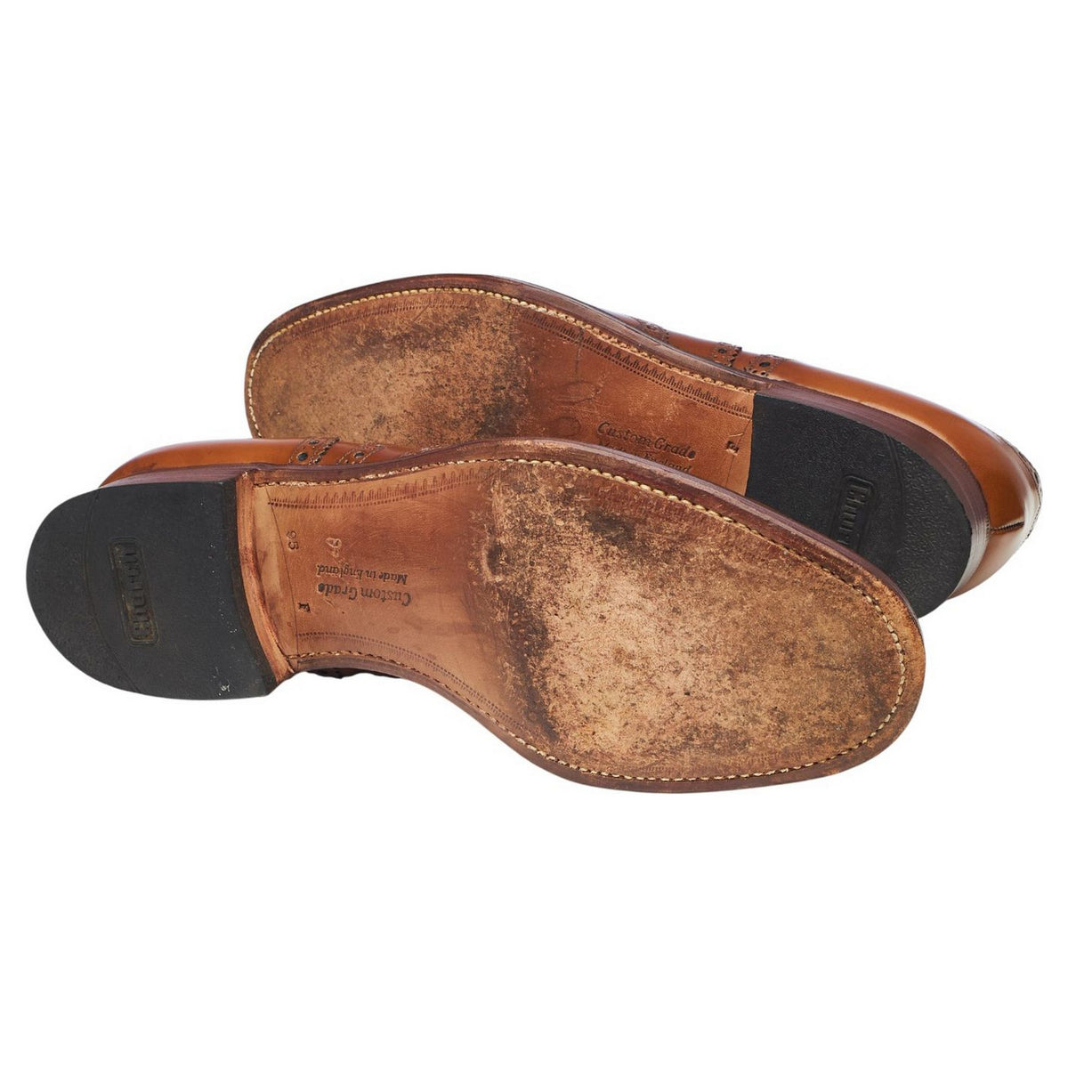 'Burwood' Tan Brown Leather Oxford Brogues UK 9.5 F