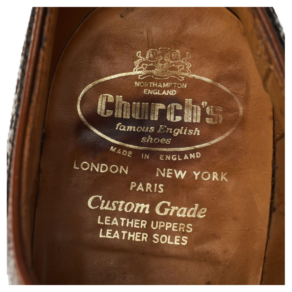 'Burwood' Tan Brown Leather Oxford Brogues UK 9.5 F