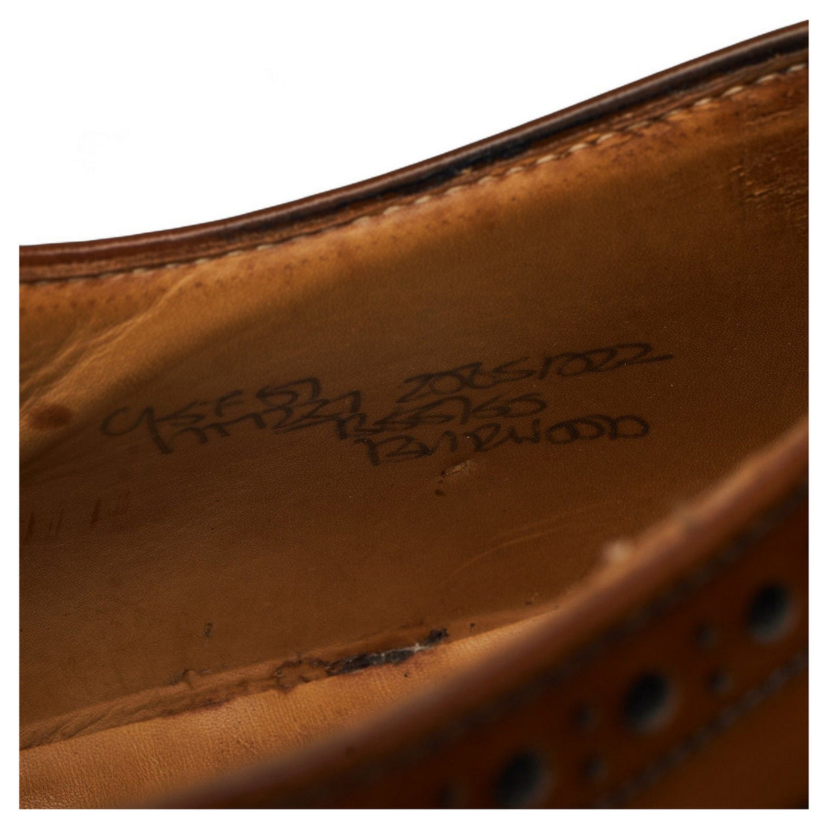 'Burwood' Tan Brown Leather Oxford Brogues UK 9.5 F