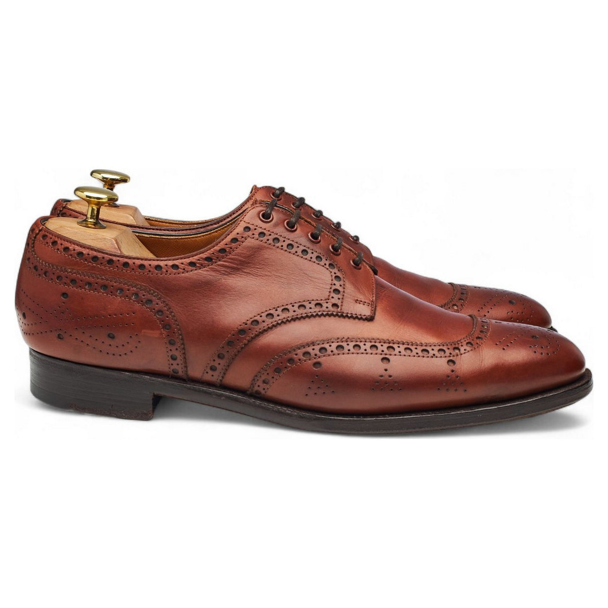 Foster & Son Brown Leather Derby Brogues UK 8 D
