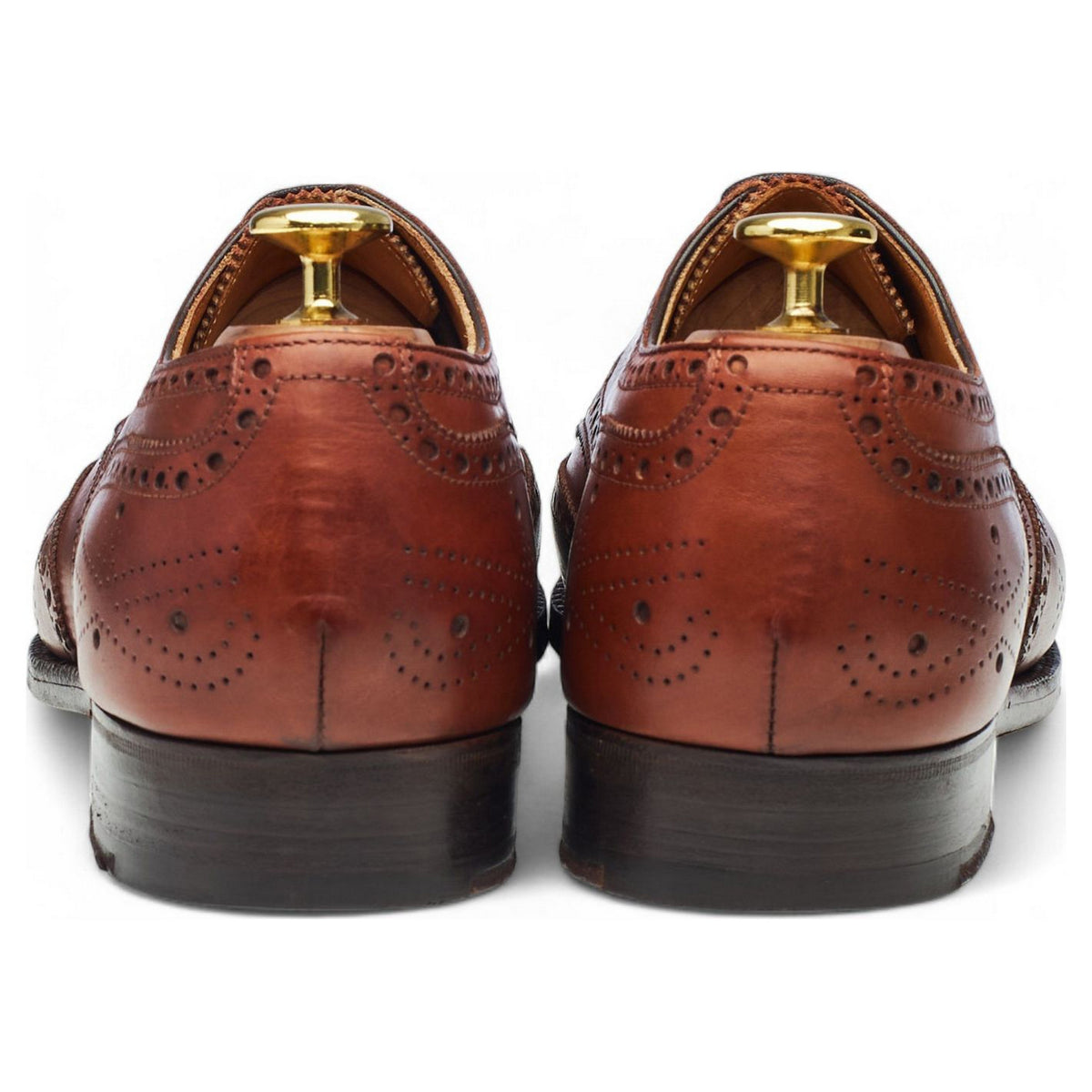 Foster & Son Brown Leather Derby Brogues UK 8 D