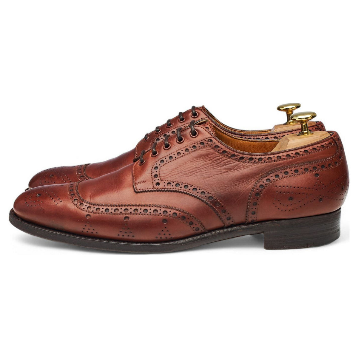 Foster & Son Brown Leather Derby Brogues UK 8 D
