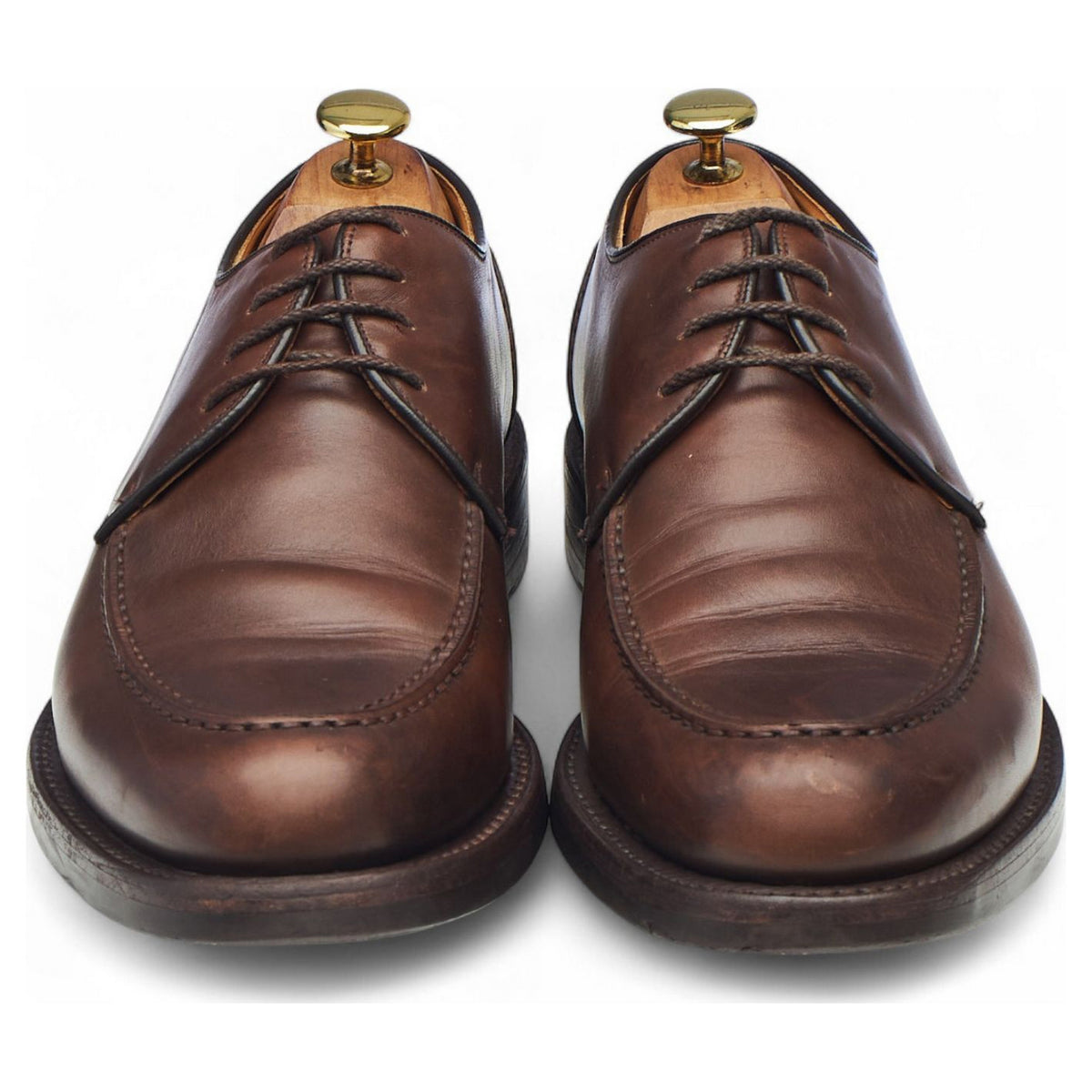 'Glenshee' Brown Leather Veldtschoen Apron Derby UK 8.5 F