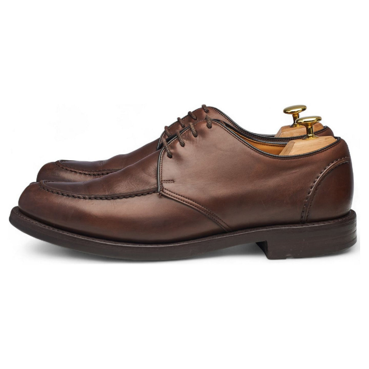 'Glenshee' Brown Leather Veldtschoen Apron Derby UK 8.5 F