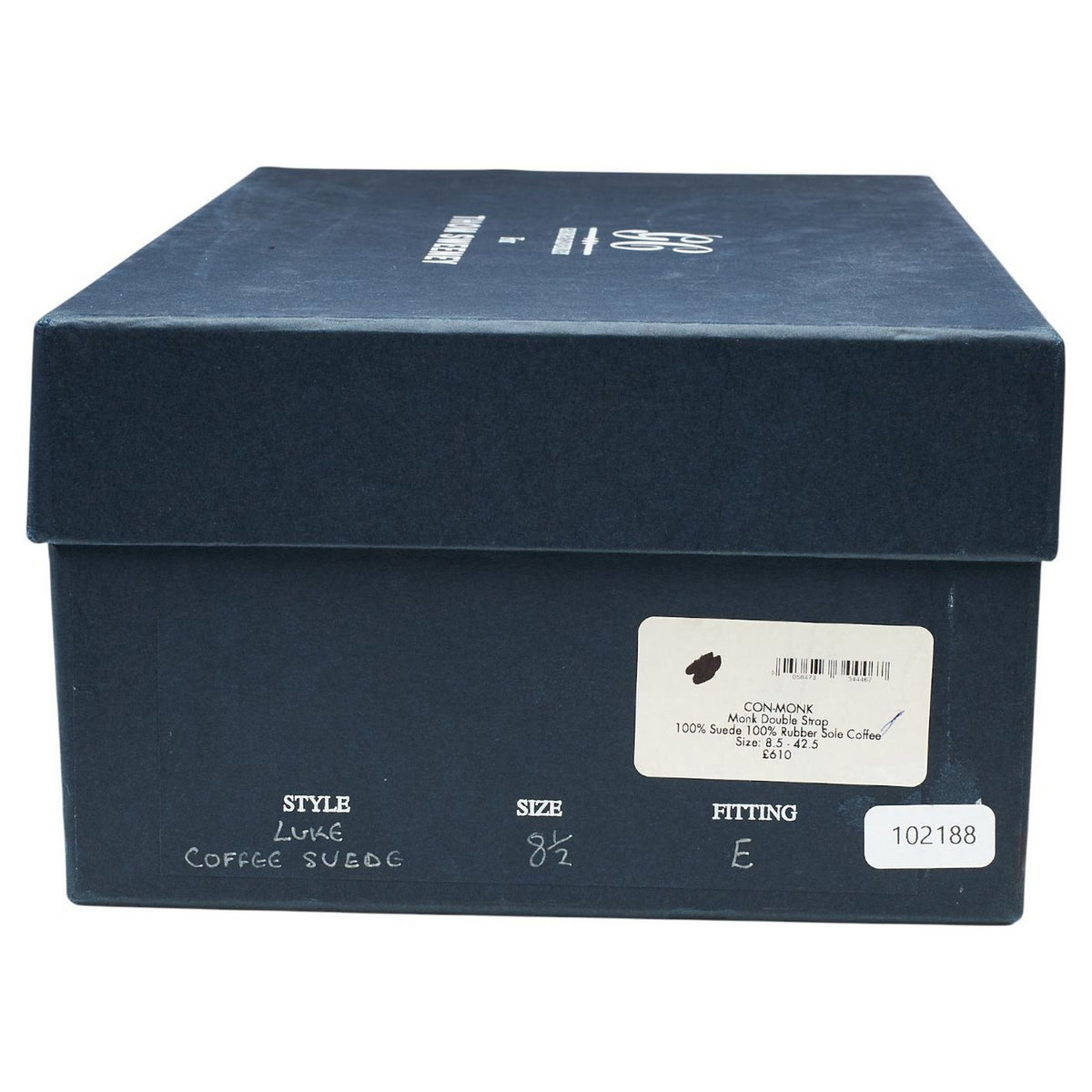 Thom Sweeney 'Luke' Brown Suede Double Monk Strap UK 8.5 E