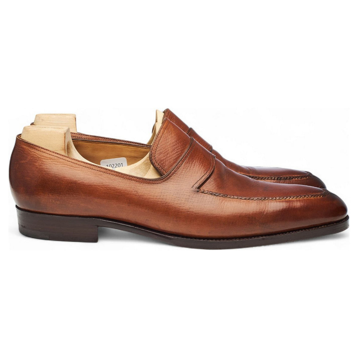 '111' Tan Brown Russian Grain Leather Loafers UK 9.5 E