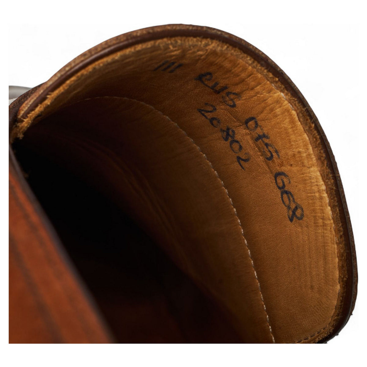 '111' Tan Brown Russian Grain Leather Loafers UK 9.5 E