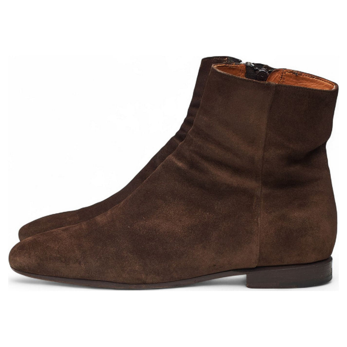 Brown Suede Zip Up Boots UK 7 EU 41