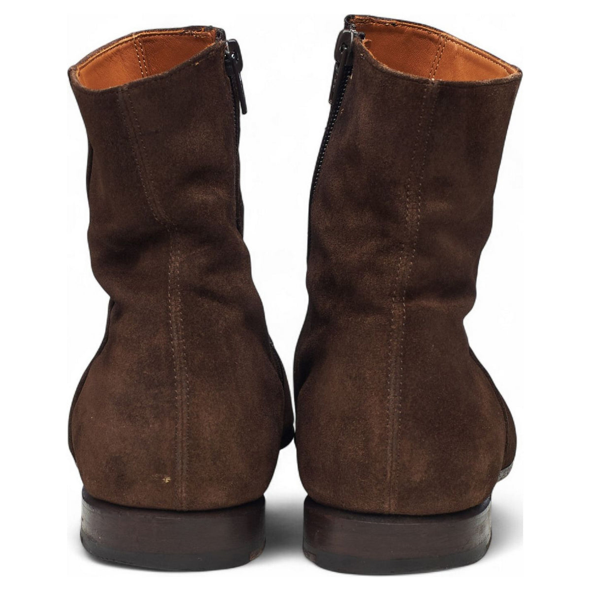 Brown Suede Zip Up Boots UK 7 EU 41