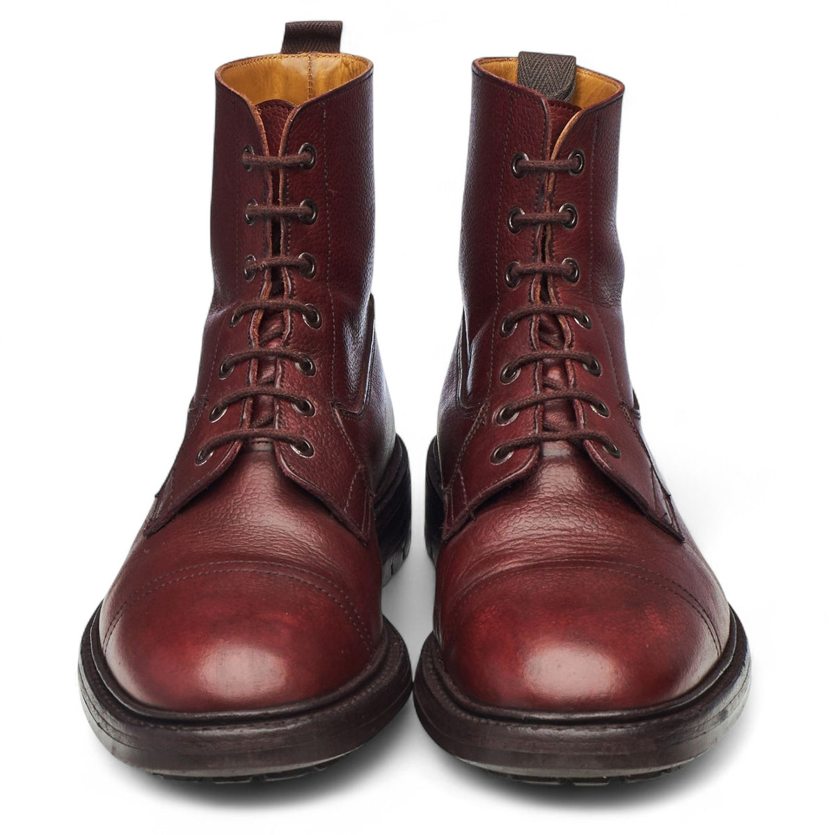 'Grassmere' Burgundy Grain Leather Boots UK 8