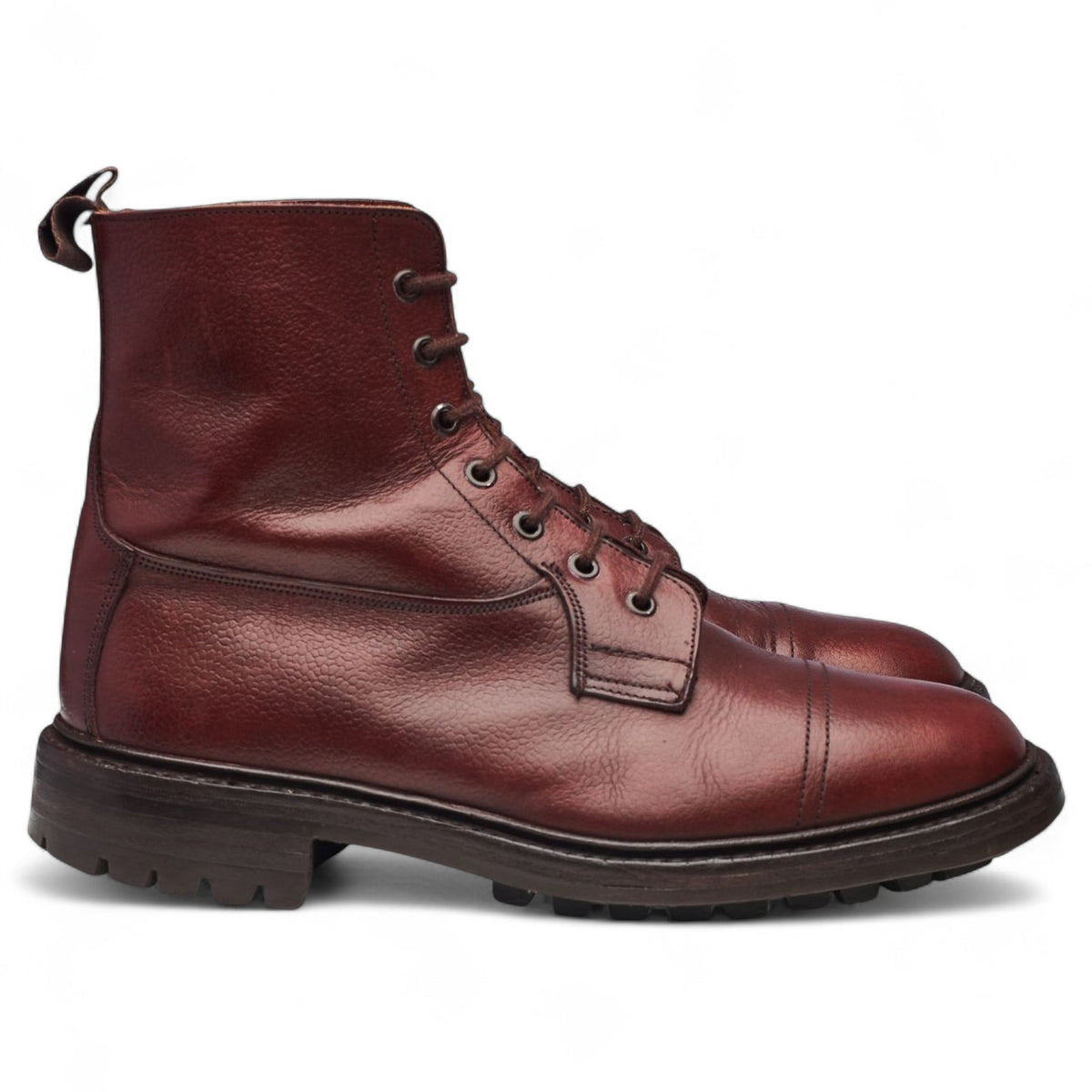 'Grassmere' Burgundy Grain Leather Boots UK 8