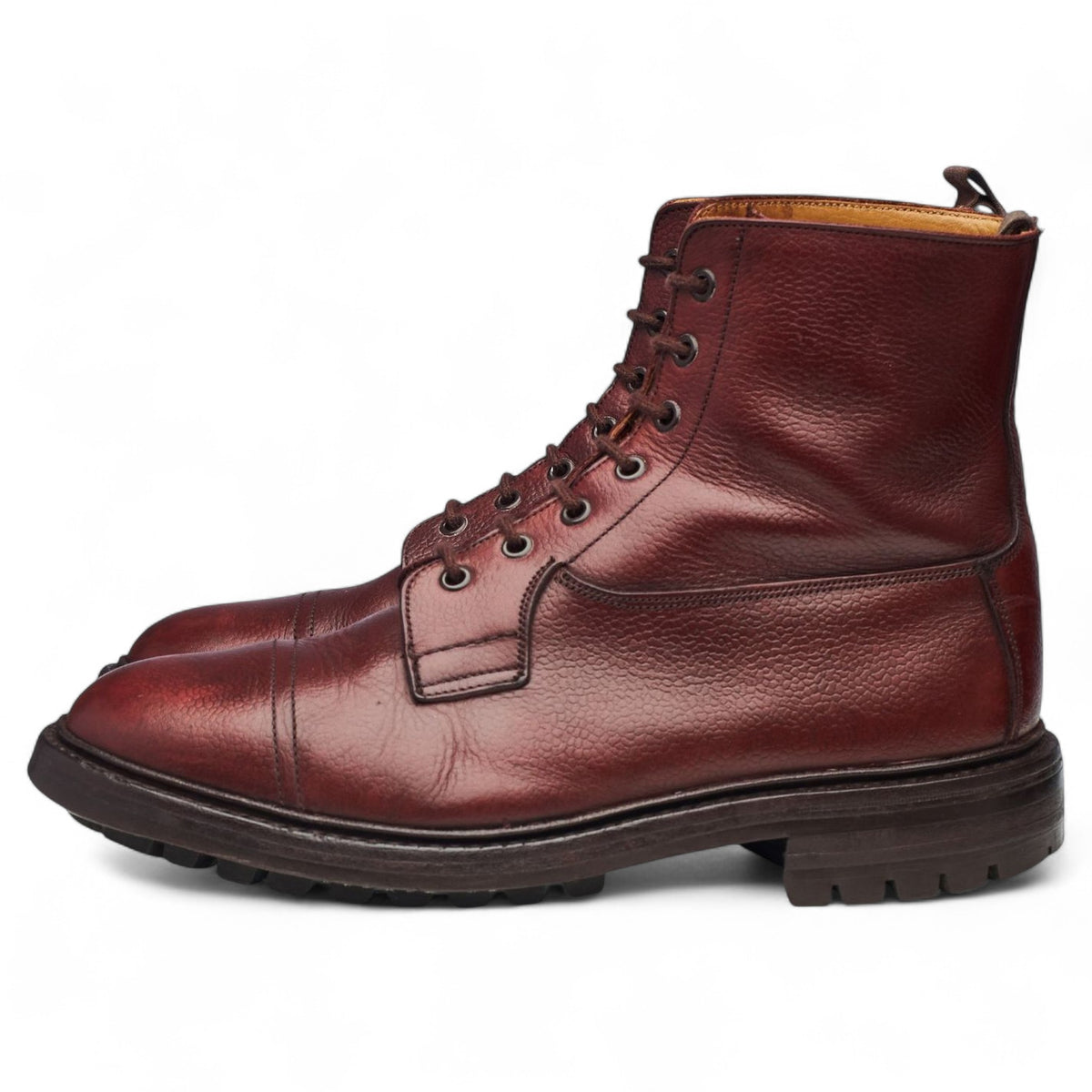 'Grassmere' Burgundy Grain Leather Boots UK 8