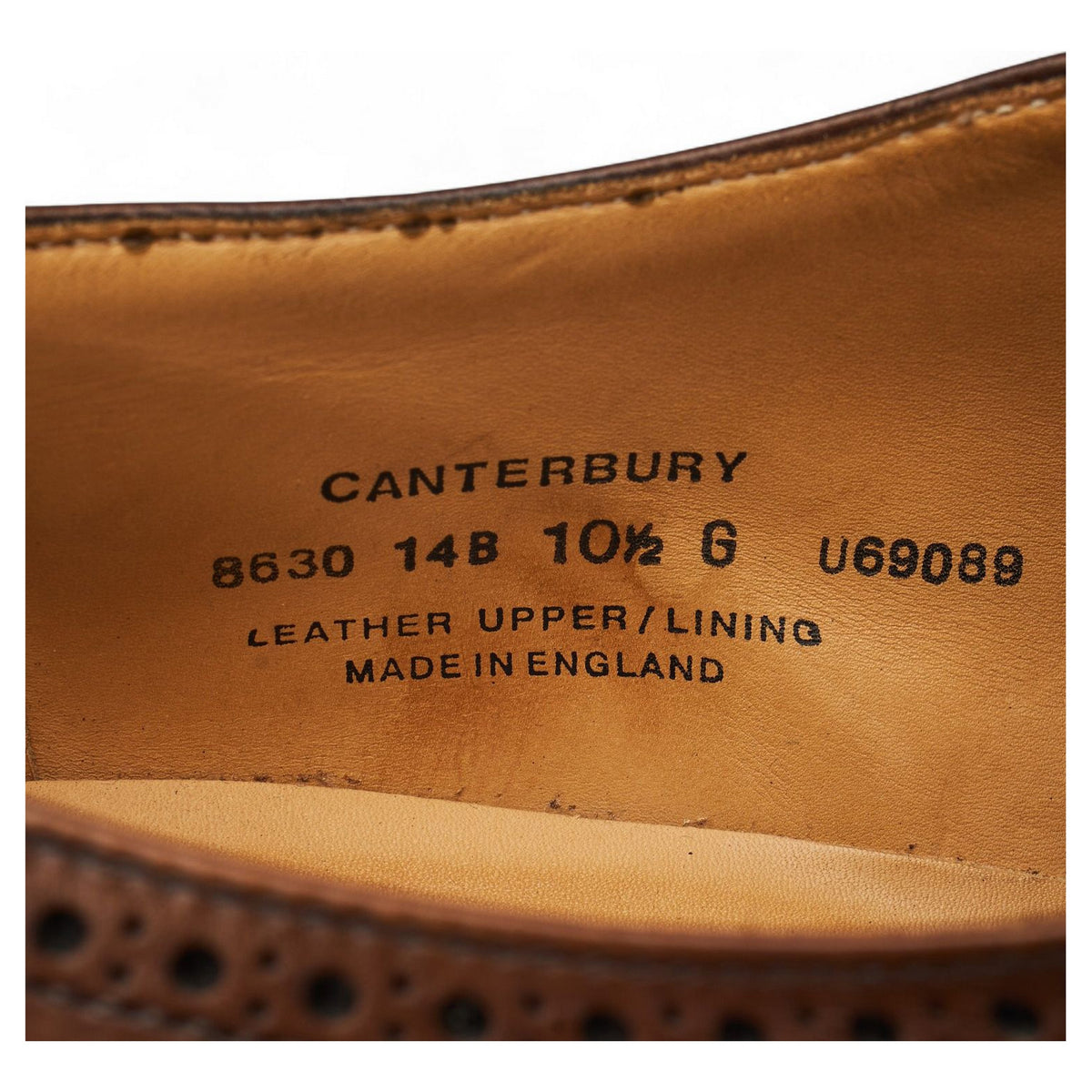 'Canterbury' Dark Brown Leather Oxford Brogues UK 10.5 G