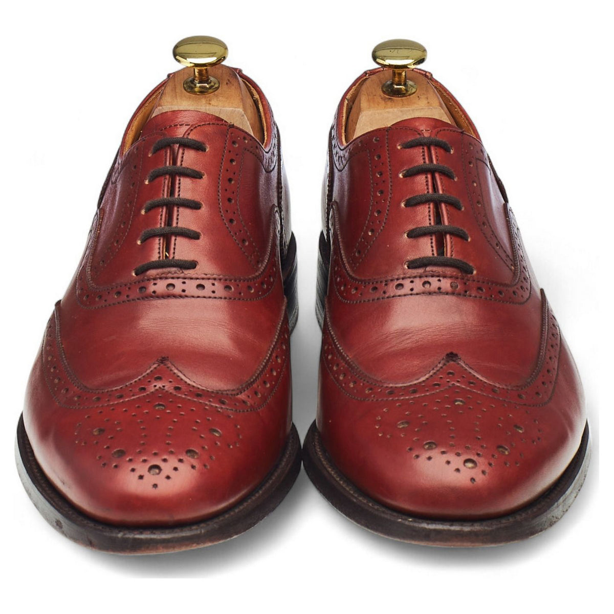 Tan Brown Leather Oxford Brogues UK 8 G
