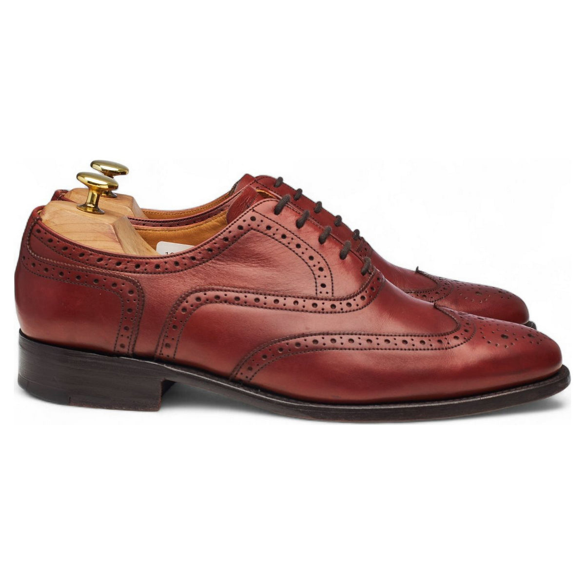 Tan Brown Leather Oxford Brogues UK 8 G