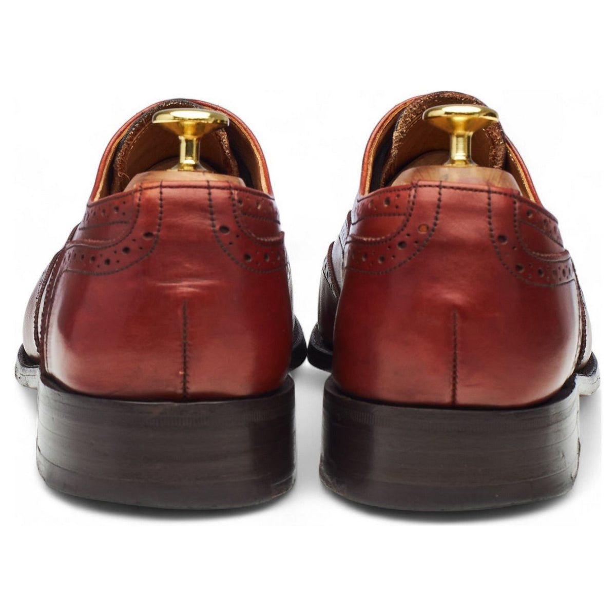 Tan Brown Leather Oxford Brogues UK 8 G