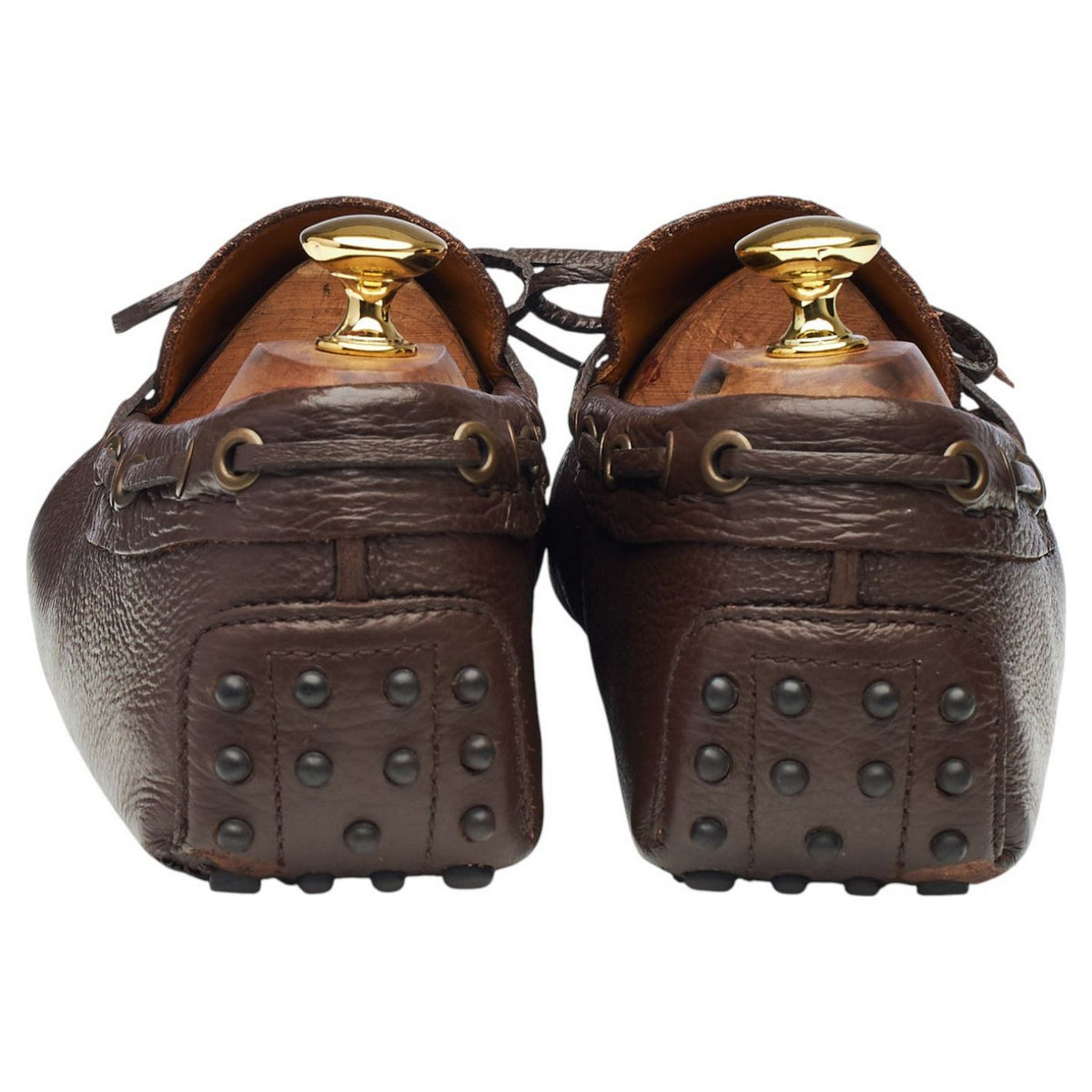 Brown Grain Leather Driving Loafers UK 10 EU 44