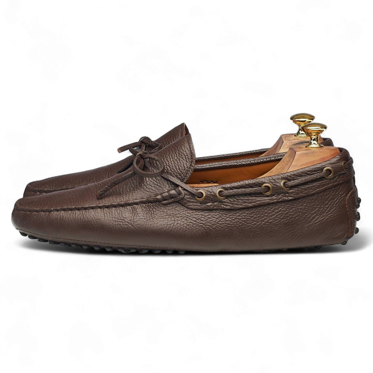 Brown Grain Leather Driving Loafers UK 10 EU 44