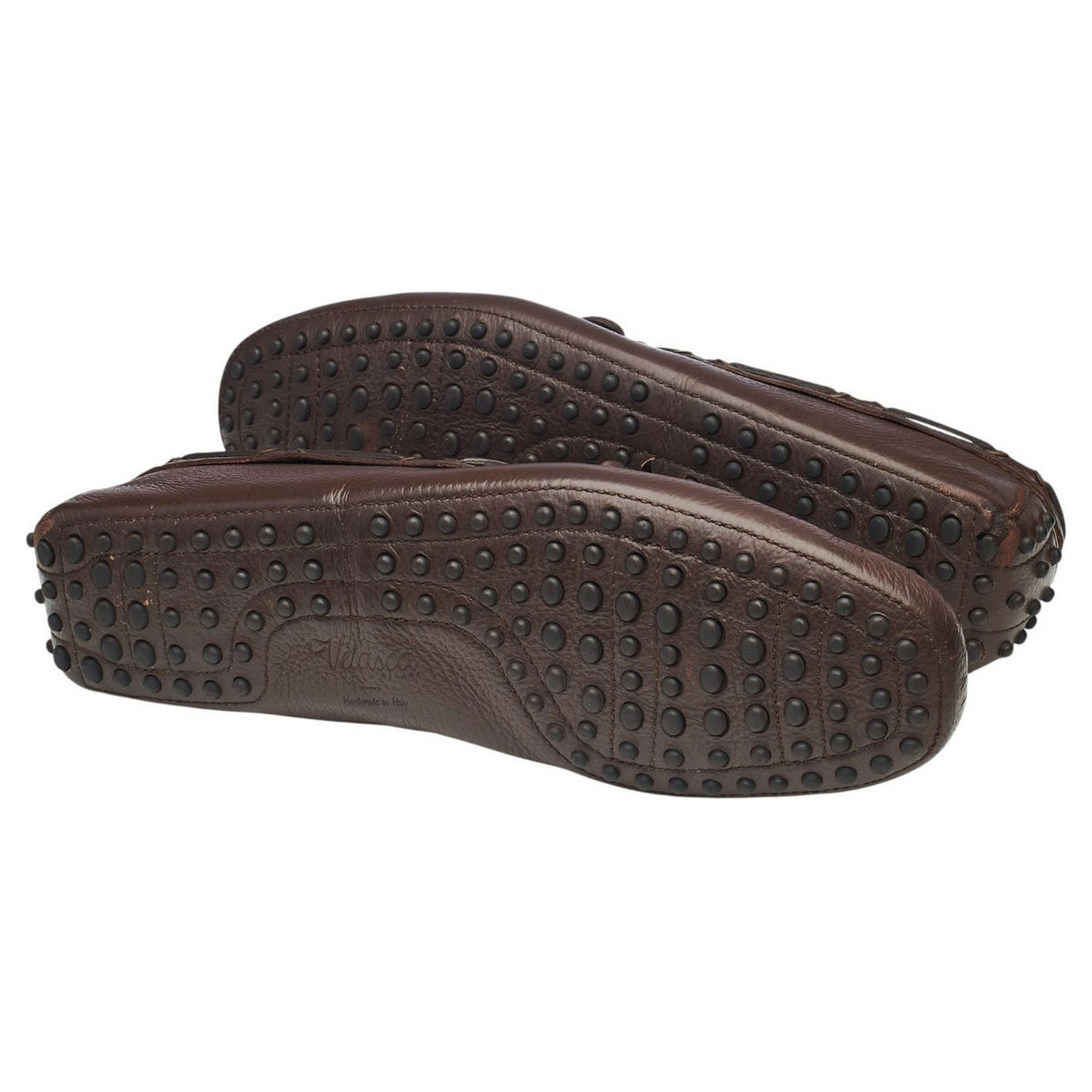 Brown Grain Leather Driving Loafers UK 10 EU 44