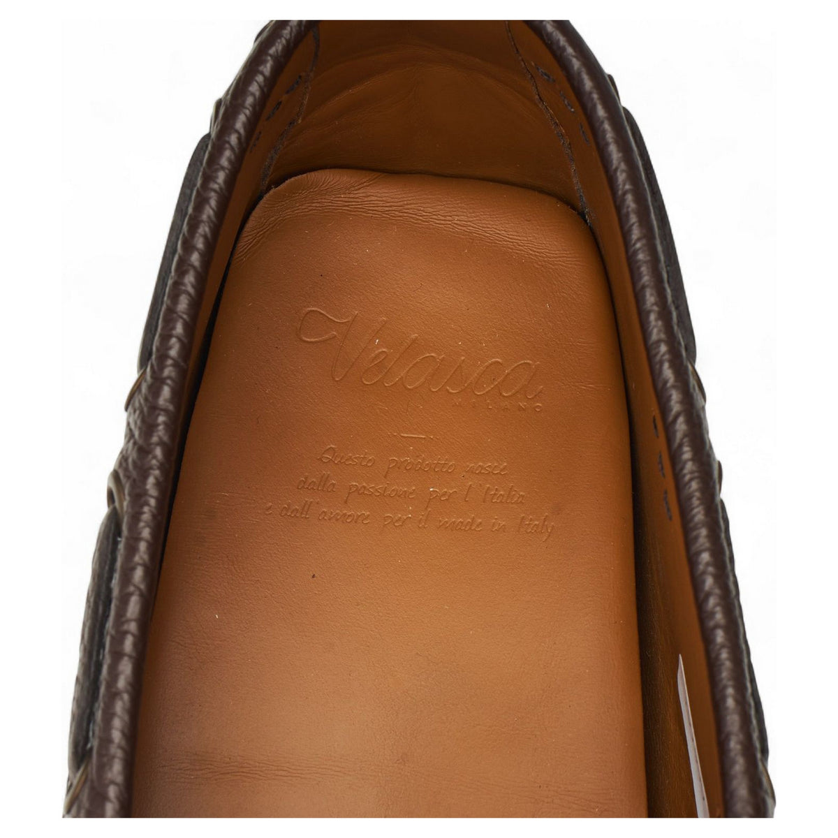 Brown Grain Leather Driving Loafers UK 10 EU 44