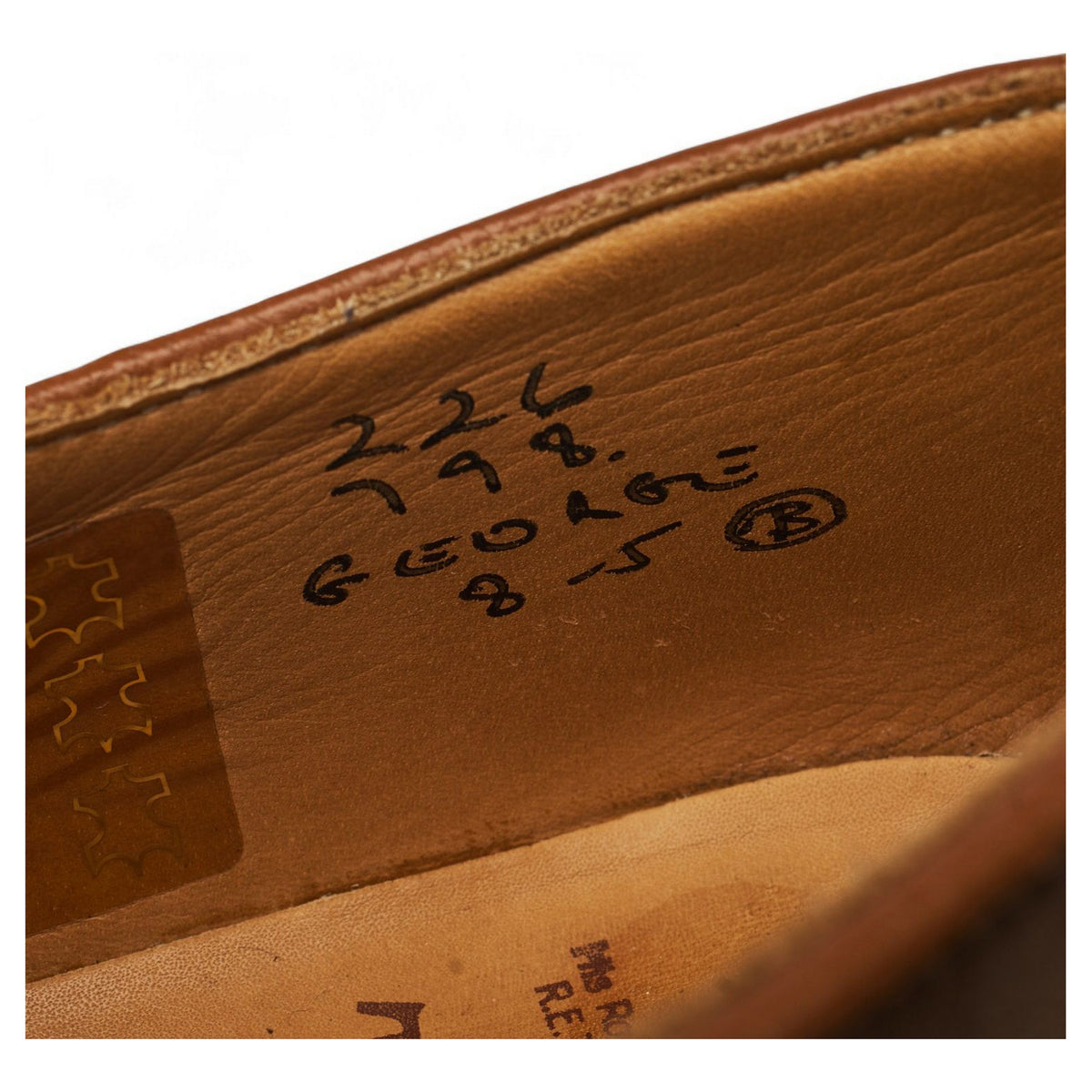 'George' Light Brown Suede Cap Toe Derby UK 8