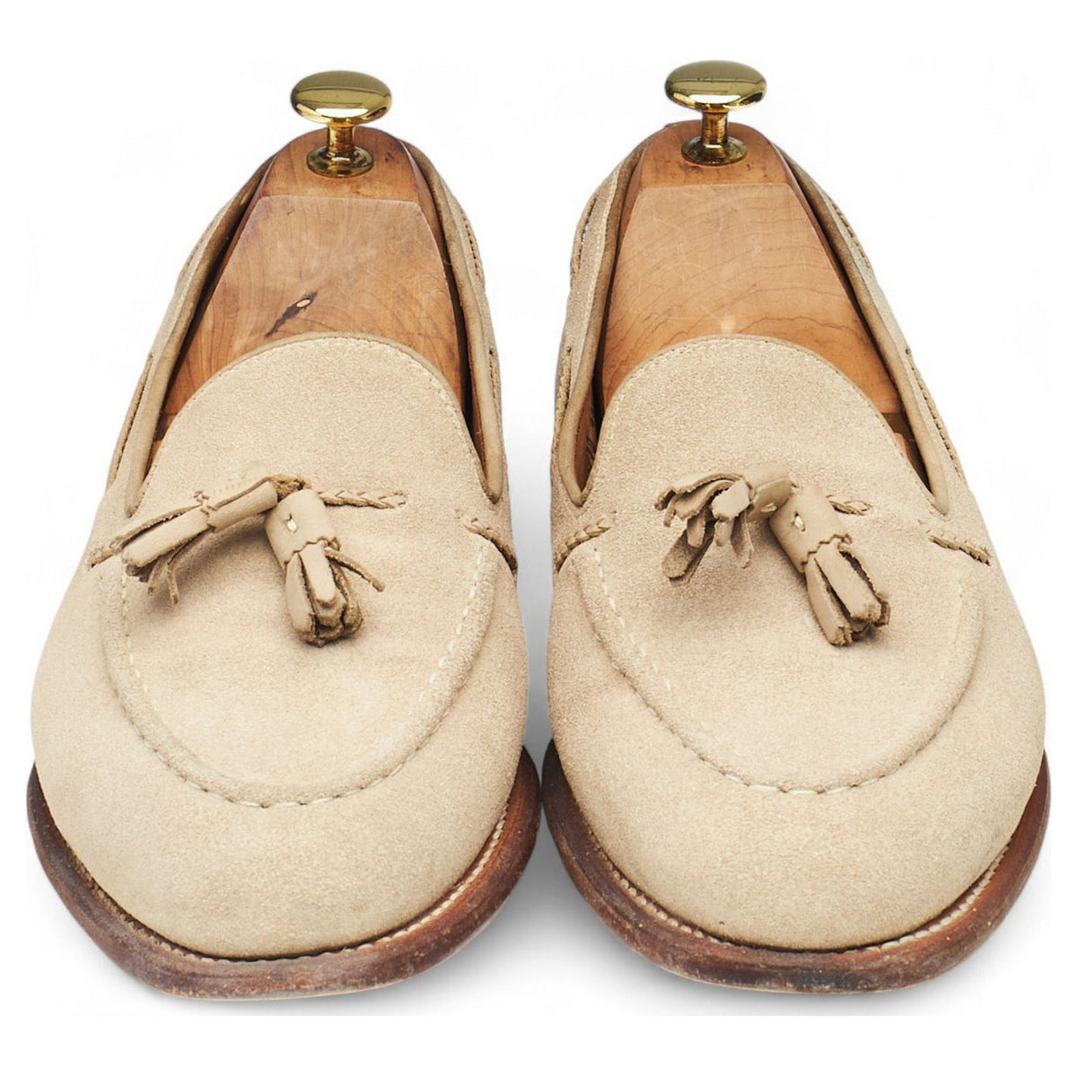 'Scottie' Beige Suede Tassel Loafers UK 8 E