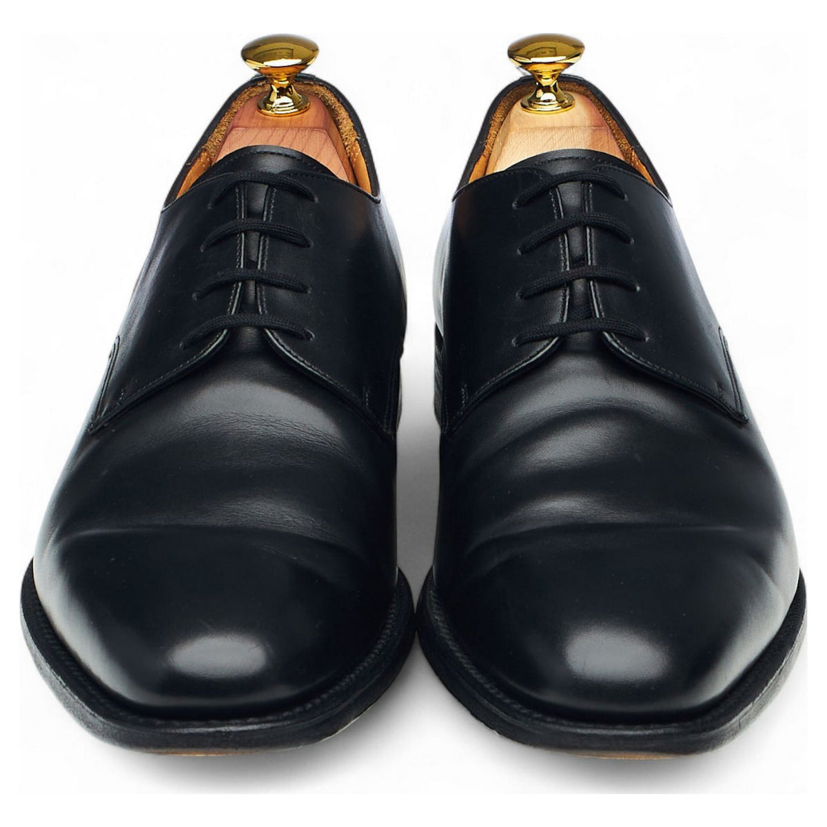 'Coram' Black Leather Derby UK 8 F