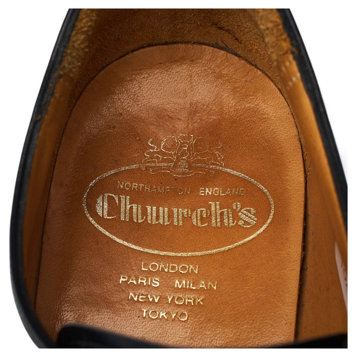 'Coram' Black Leather Derby UK 8 F