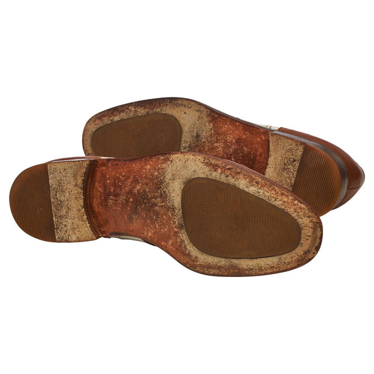 Tan Brown & White Leather Spectator Brogues UK 10 US 10.5