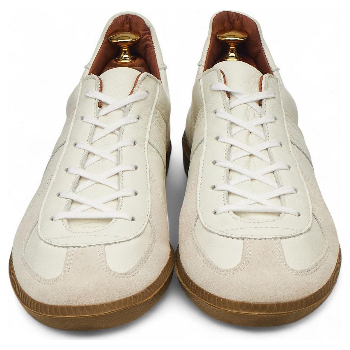 'German Military Trainer' White Leather Sneakers UK 10 EU 44