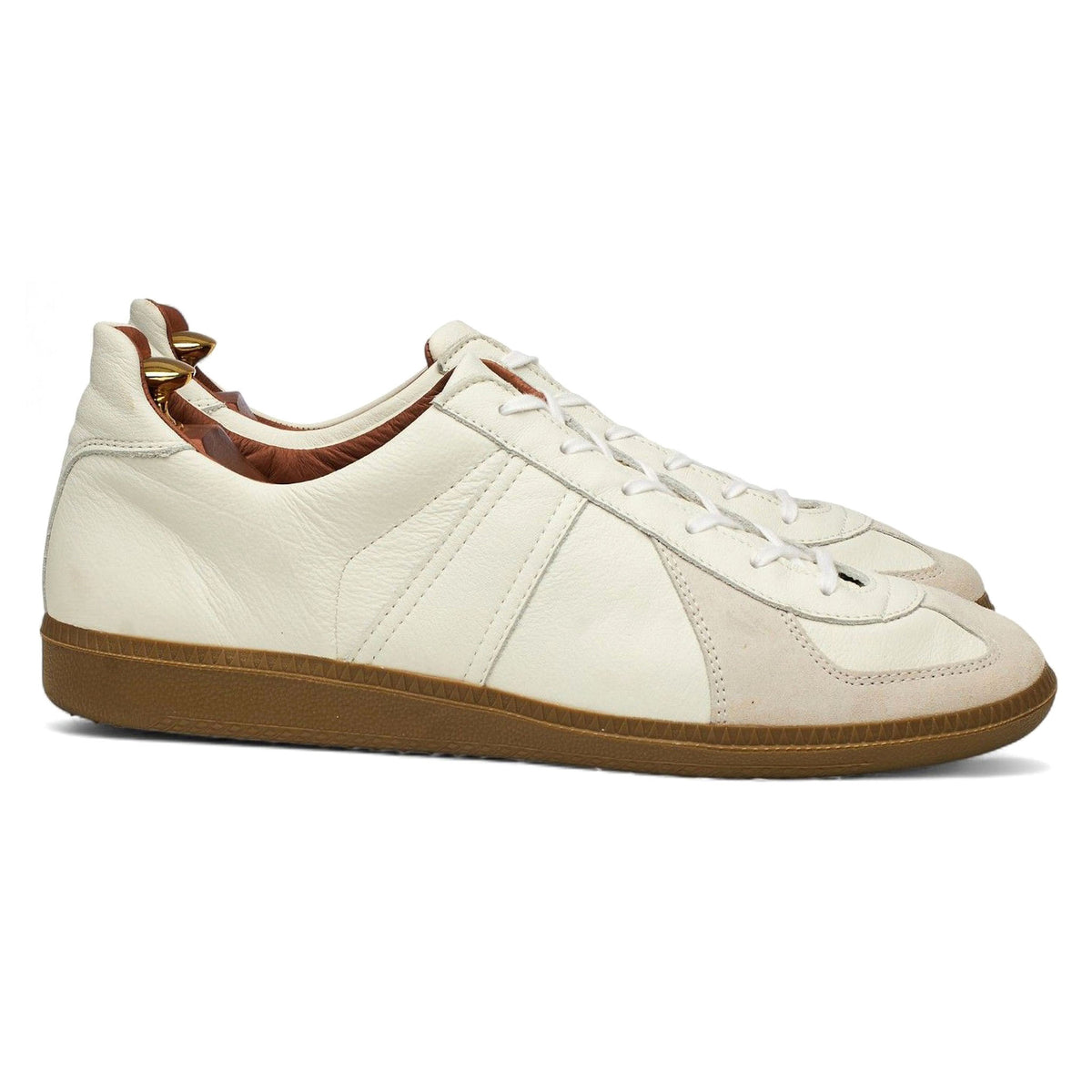 'German Military Trainer' White Leather Sneakers UK 10 EU 44
