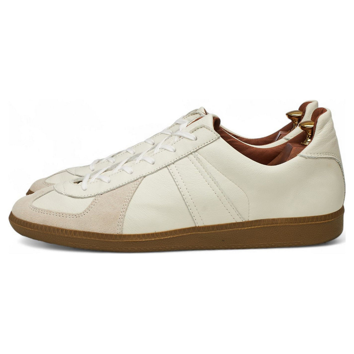 'German Military Trainer' White Leather Sneakers UK 10 EU 44