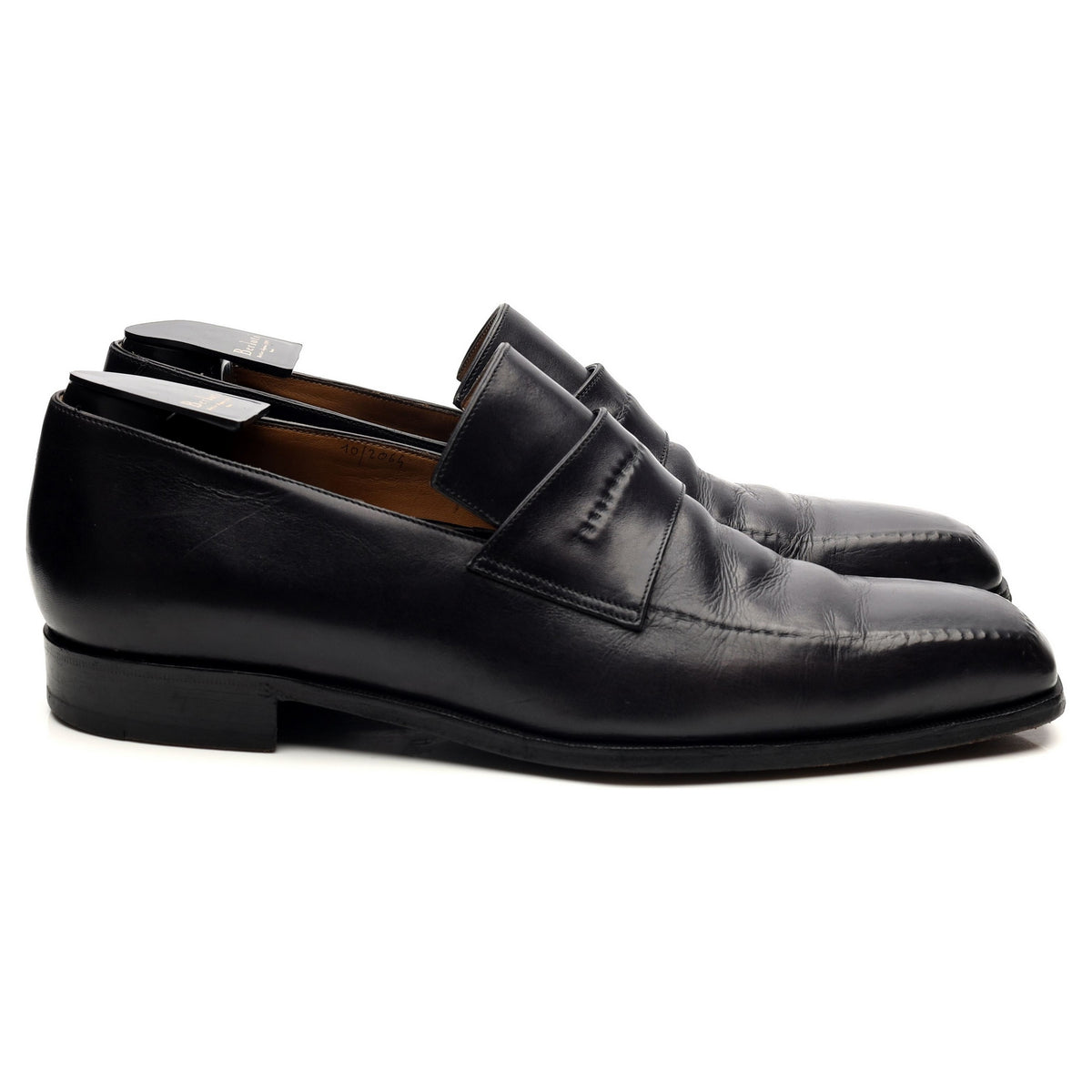 Black Leather Loafers UK 10