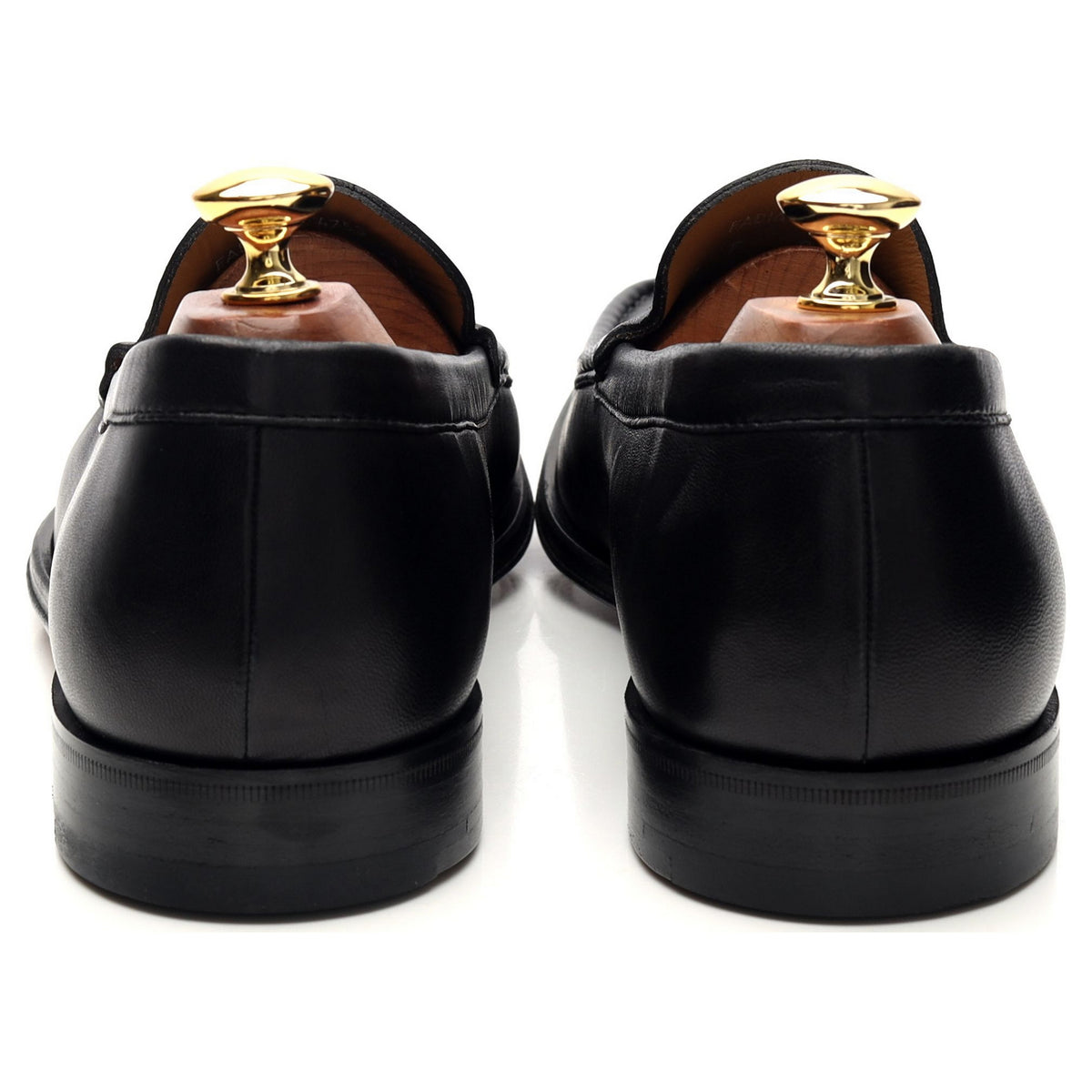 &#39;Fabian&#39; Black Leather Loafers UK 9 F