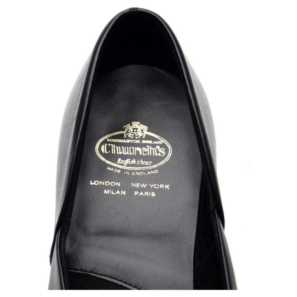 &#39;Ajax&#39; Black Leather Slippers UK 9 F