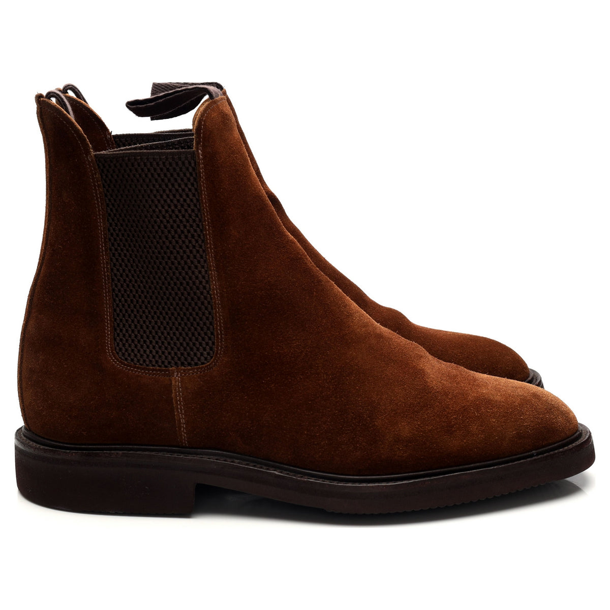 &#39;Gigio&#39; Snuff Brown Suede Chelsea Boots UK 7.5