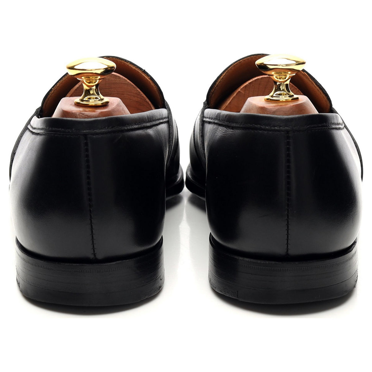 &#39;Bradley&#39; Black Leather Loafers UK 9 E