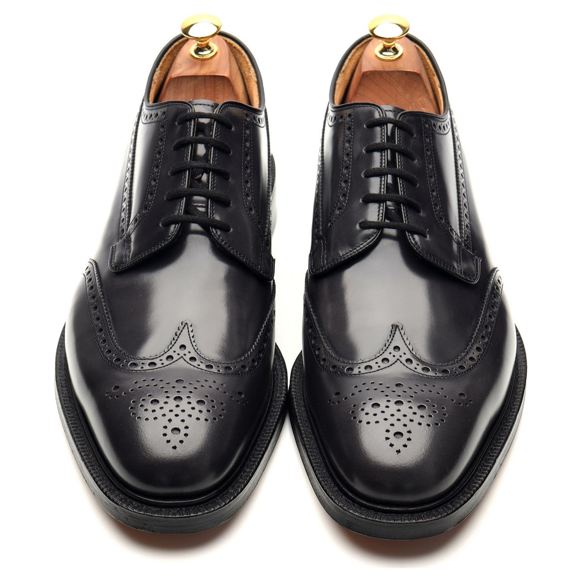 &#39;Grafton&#39; Dark Grey Leather Derby Brogues UK 10.5 F